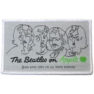 The Beatles - On Apple Black on White Official Standard Patch ***READY TO SHIP from Hong Kong***